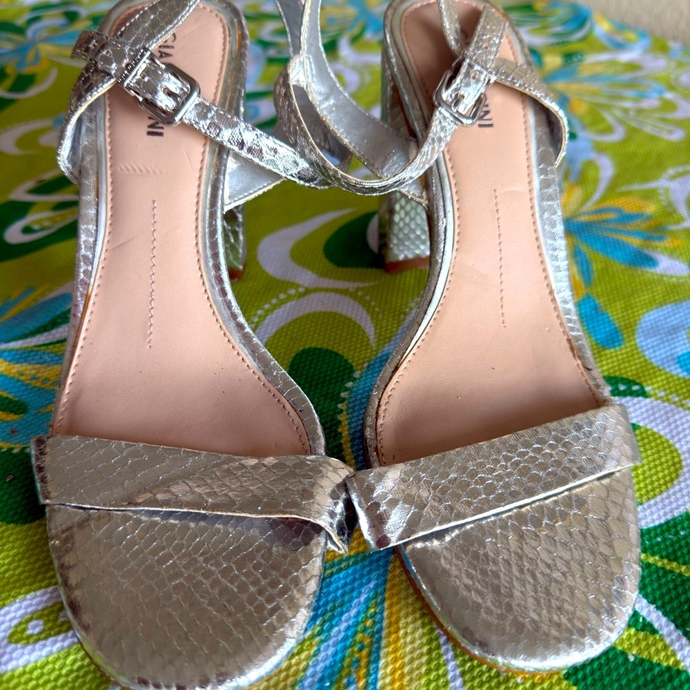 Elegant Silver Strappy Sandals